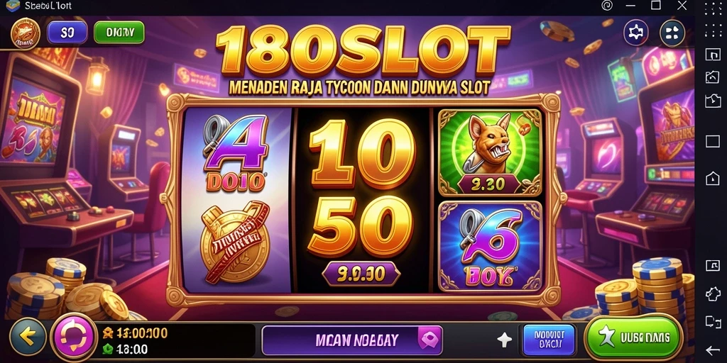 Tampilan menarik dari gameplay Tycoon di 180SLOT dengan slot yang beragam.