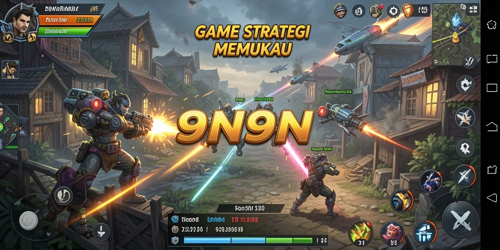 Tampilan gameplay 9N9N yang seru dan penuh strategi.