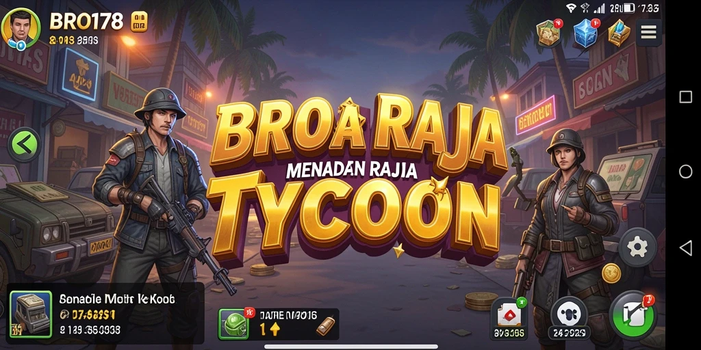 Screenshot utama BRO178 menampilkan gameplay Tycoon yang dinamis dan menarik.