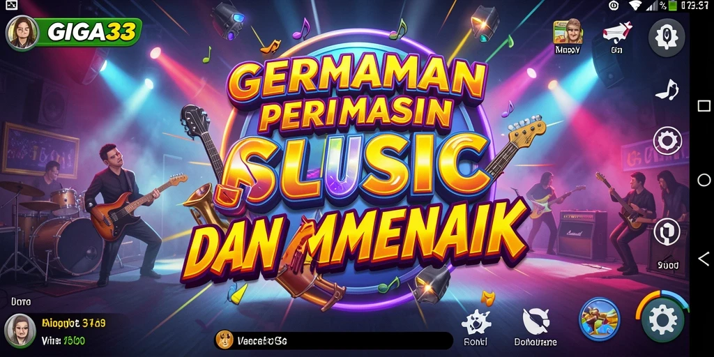 Tampilan gameplay GIGA33 yang penuh warna dan interaktif.
