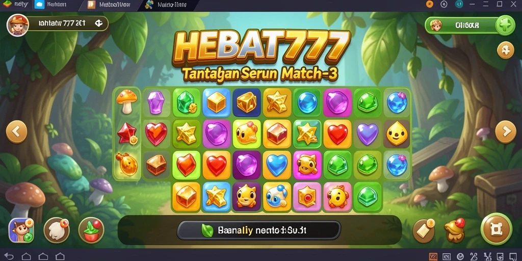 Tampilan menarik dari gameplay HEBAT777 dengan tantangan Match-3 yang mengasyikkan.