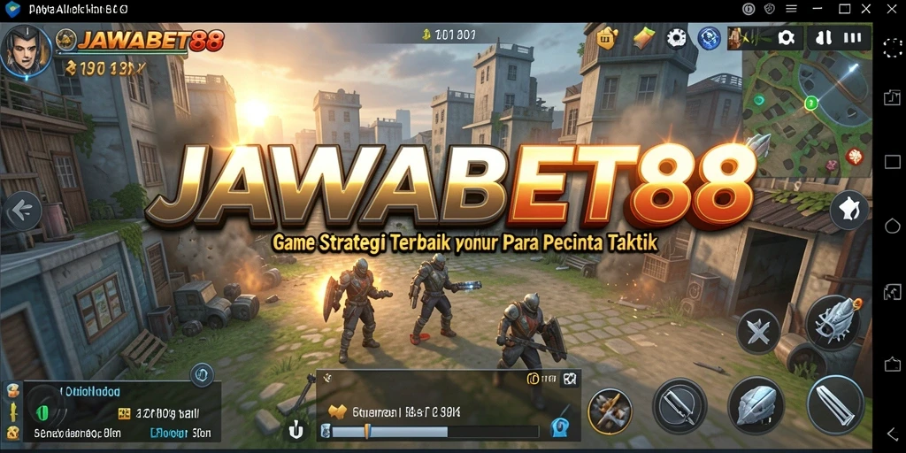Tampilan gameplay menegangkan dalam JAWABET88 dengan pertempuran strategi.