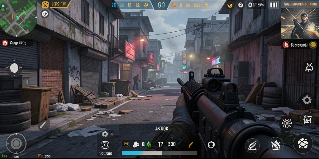 Screenshot gameplay JKTOK menunjukkan aksi pertempuran yang menegangkan.