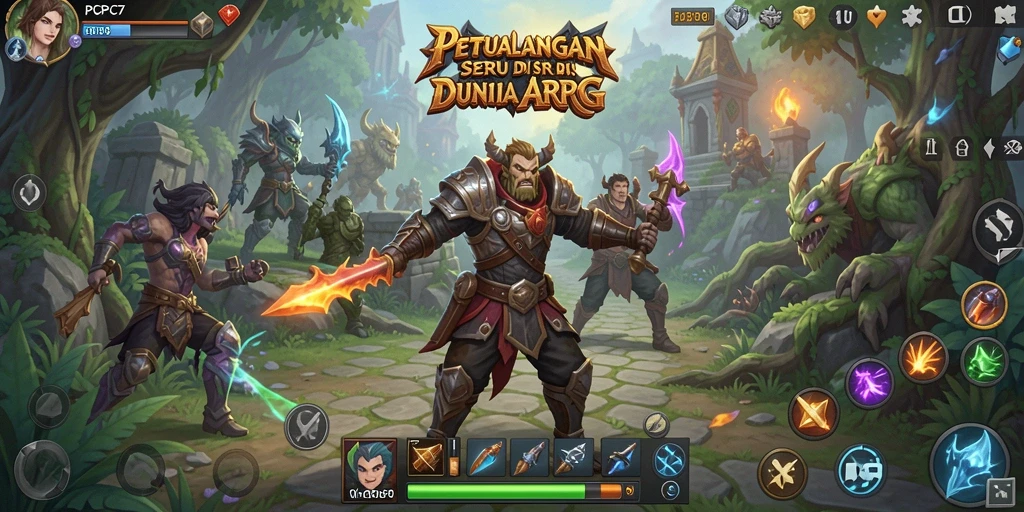 Tangkapan layar dari pertarungan epik di <strong>PCPC7</strong> yang menunjukkan gameplay ARPG yang intens.