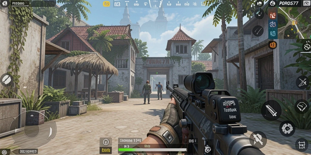 Tampilan gameplay POROS77 dengan aksi seru dan grafis menakjubkan.