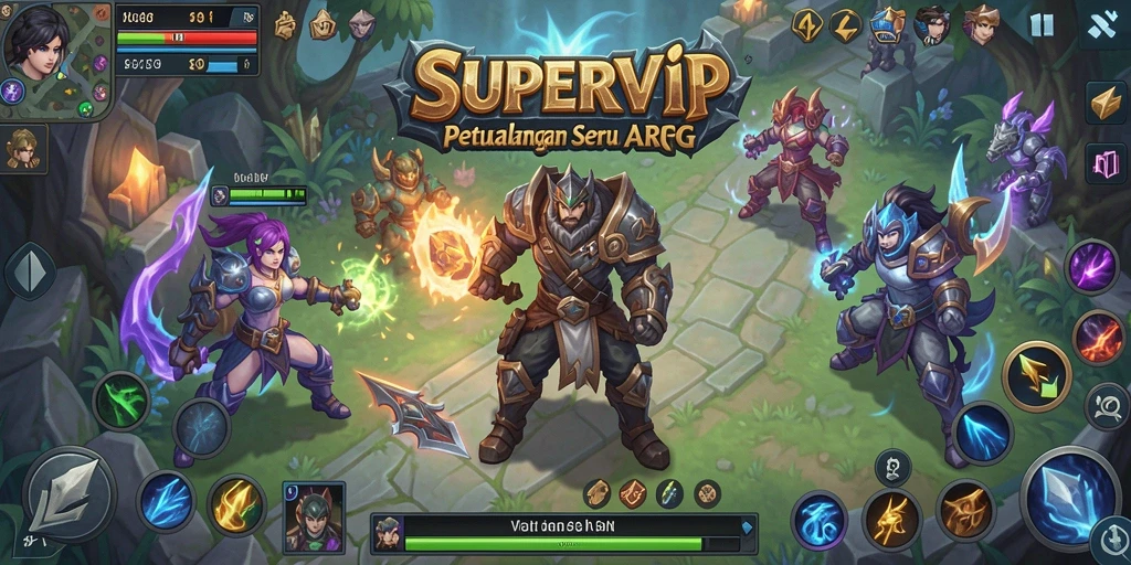 Screenshot gameplay SUPERVIP yang menarik dan mendebarkan.