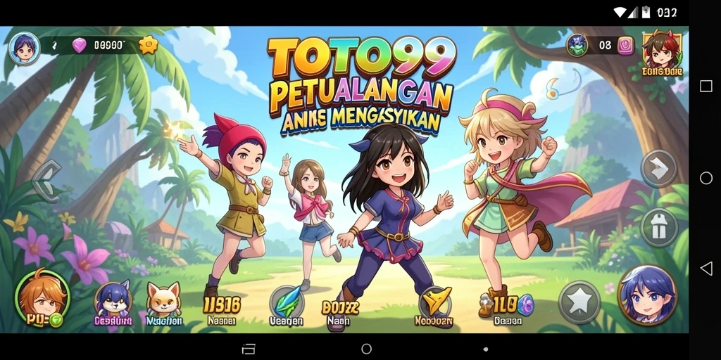 Screenshot menampilkan grafis menawan dan karakter menarik dari TOTO99.