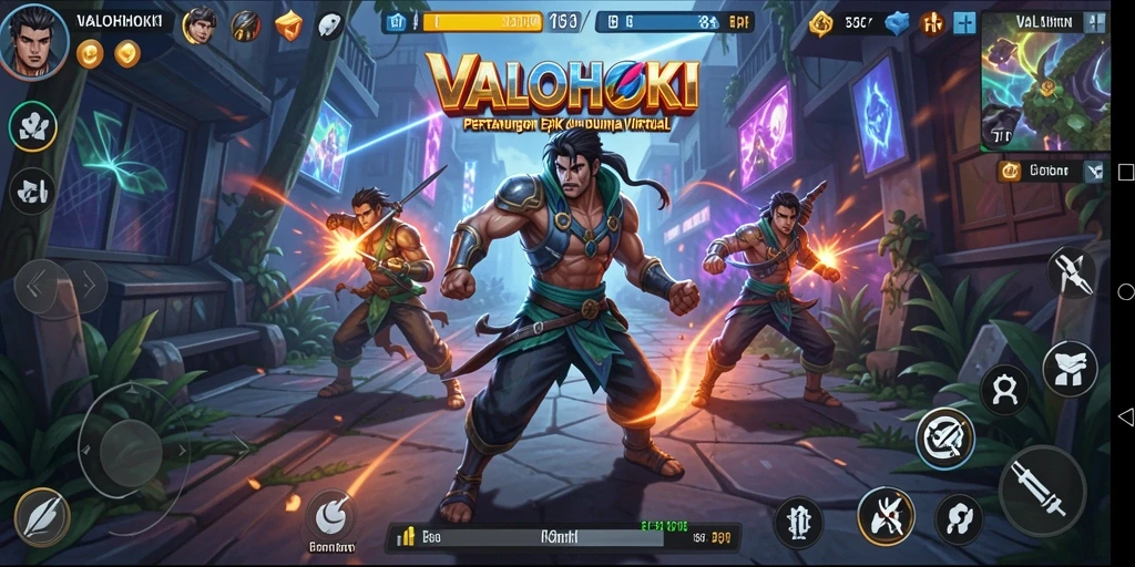 Tangkapan layar VALOHOKI menampilkan aksi pertarungan yang intens.
