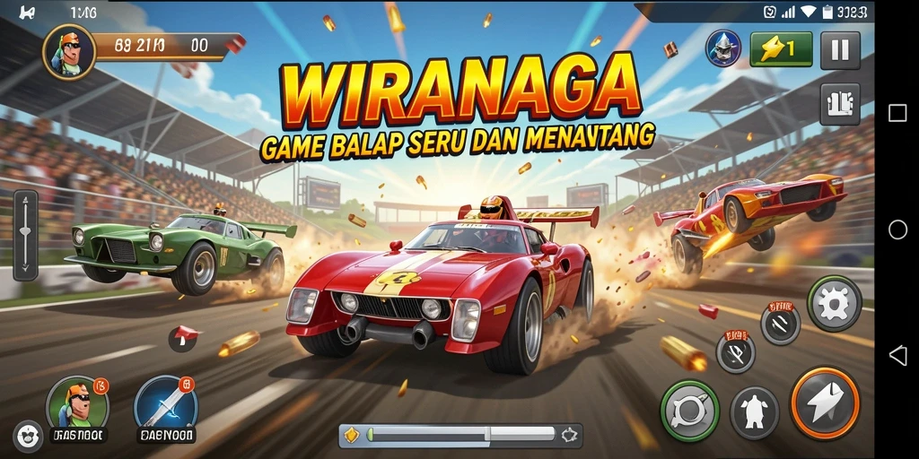 Tampilan intens dari balapan seru di WIRANAGA.
