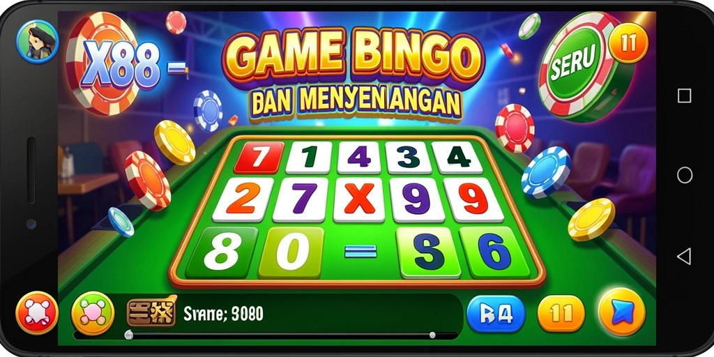 Screenshot gameplay Bingo X88 yang menampilkan keseruan permainan.