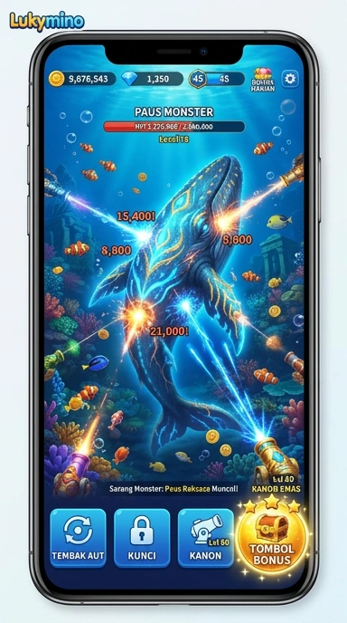 Layar unduh aplikasi dari lukymino dengan berbagai pilihan APK.